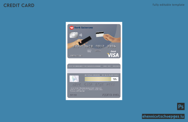 Beispielvorschau der Botswana Bank Gaborone Visa-Karte